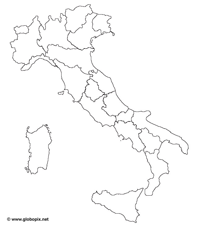 Cartina dell'Italia – Mappa dell'Italia con le regioni [PDF]