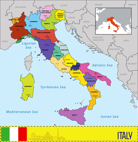 Mappa Regioni Province Italia